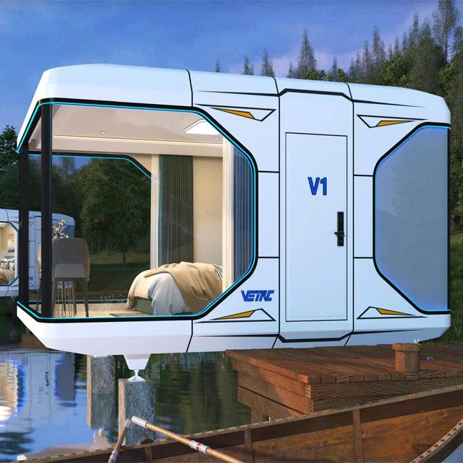 prefab fireproof apple house capsule sleeping pod 5001